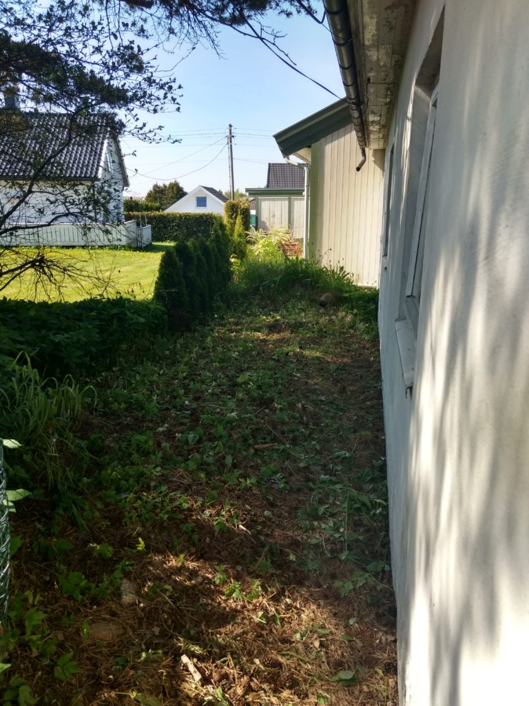 Baksiden mot syd-øst blir en liten perle